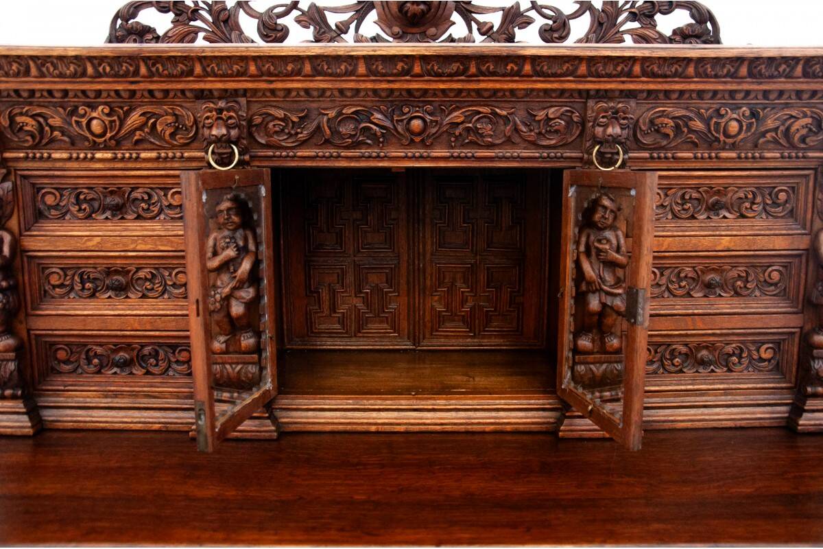 Carved buffet-chest of drawers, France, circa 1860
