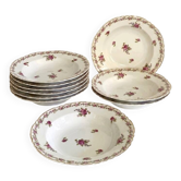 Deep Plates (Bowls) in Limoges Porcelain GDA 1900