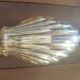 Pair of shell wall sconces – striped Italian glass – 1970