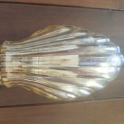Paire d’appliques murales coquillage – verre italien strié – 1970