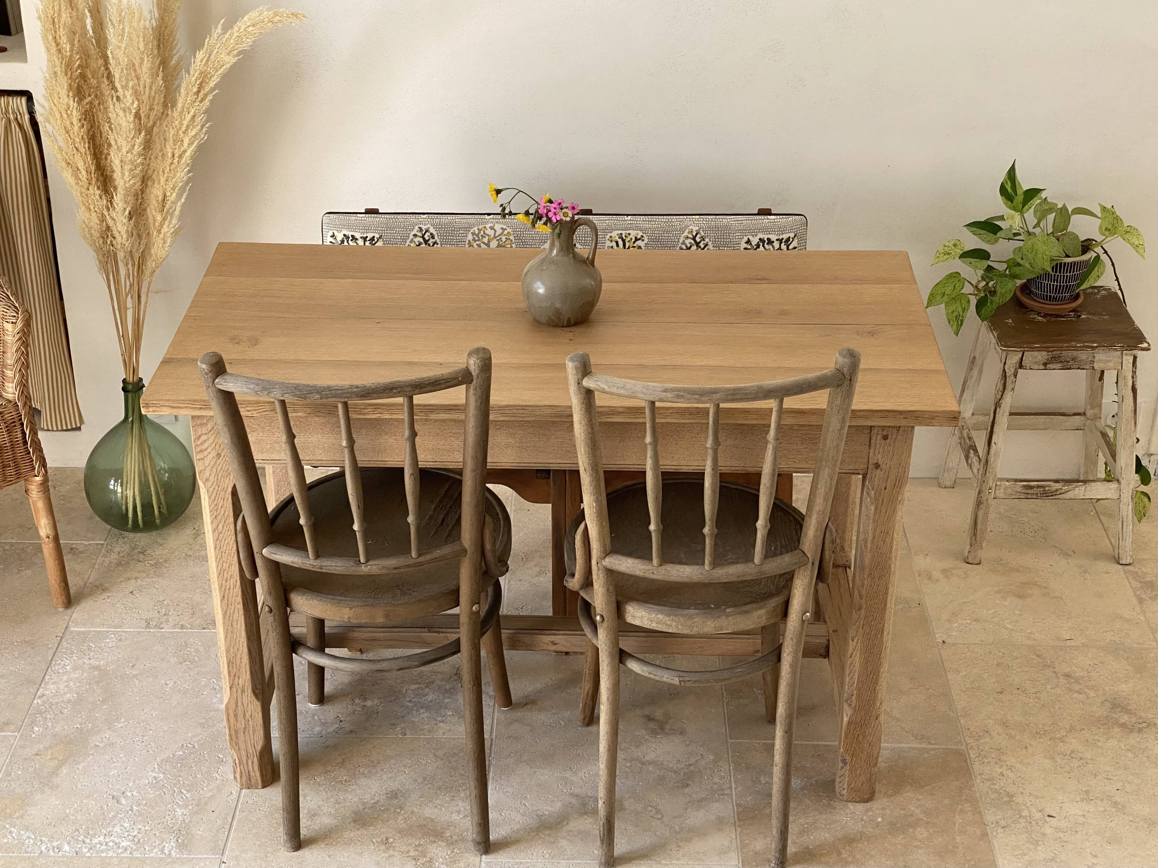 Solid oak farmhouse table – small size,