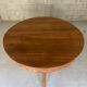 Antique table in folding round walnut