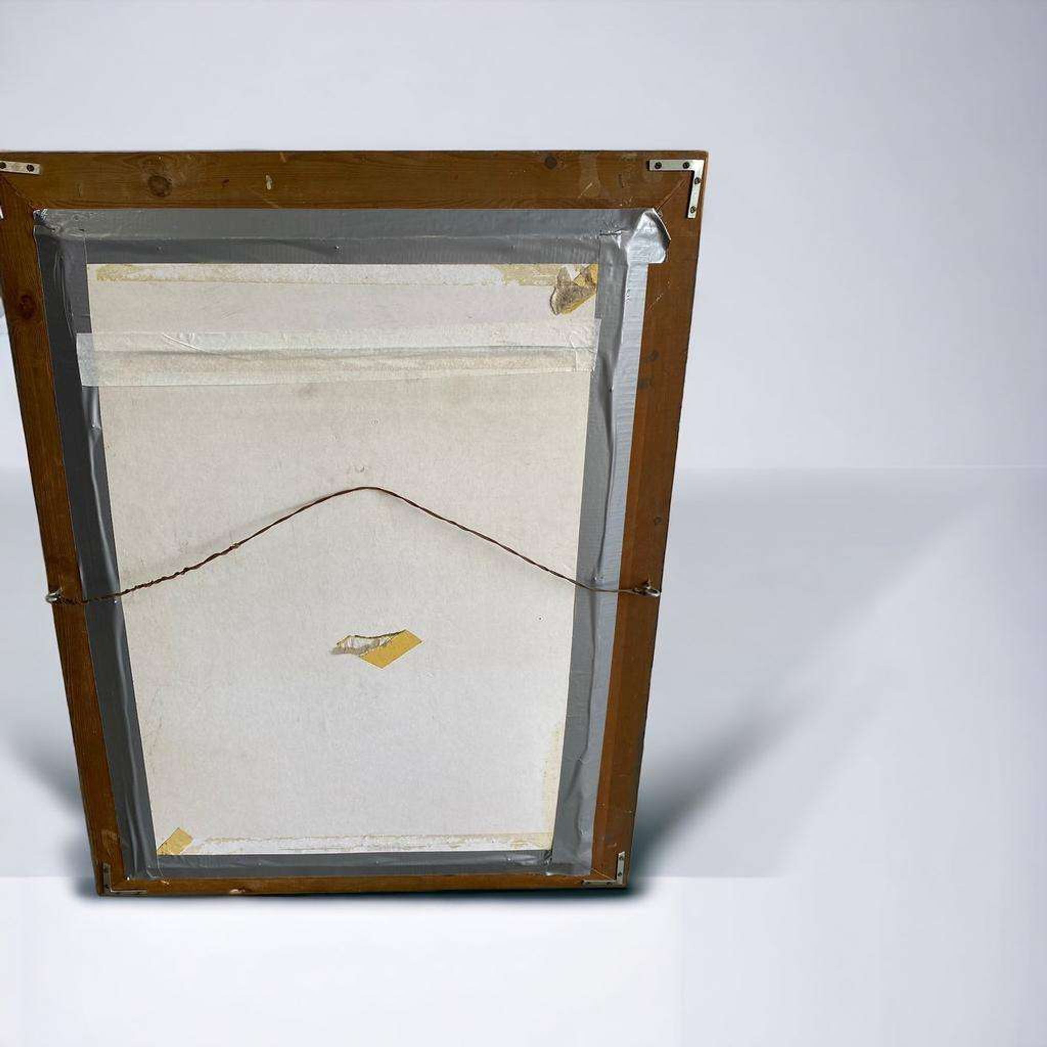 Miroir vintage en or gris