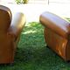 Paire de fauteuils club 1950