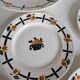 Badonviller art deco platter and 6 dessert plates