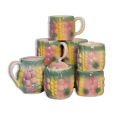 Fruit slip tea set