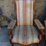 Paire de fauteuils voltaire Napoleon lll en acajou du XlX ème siecle ref je
