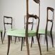 Set of 4 beech wood chairs from the 1950s