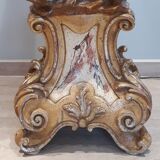 Nubien porte-torchère en bois sculpté