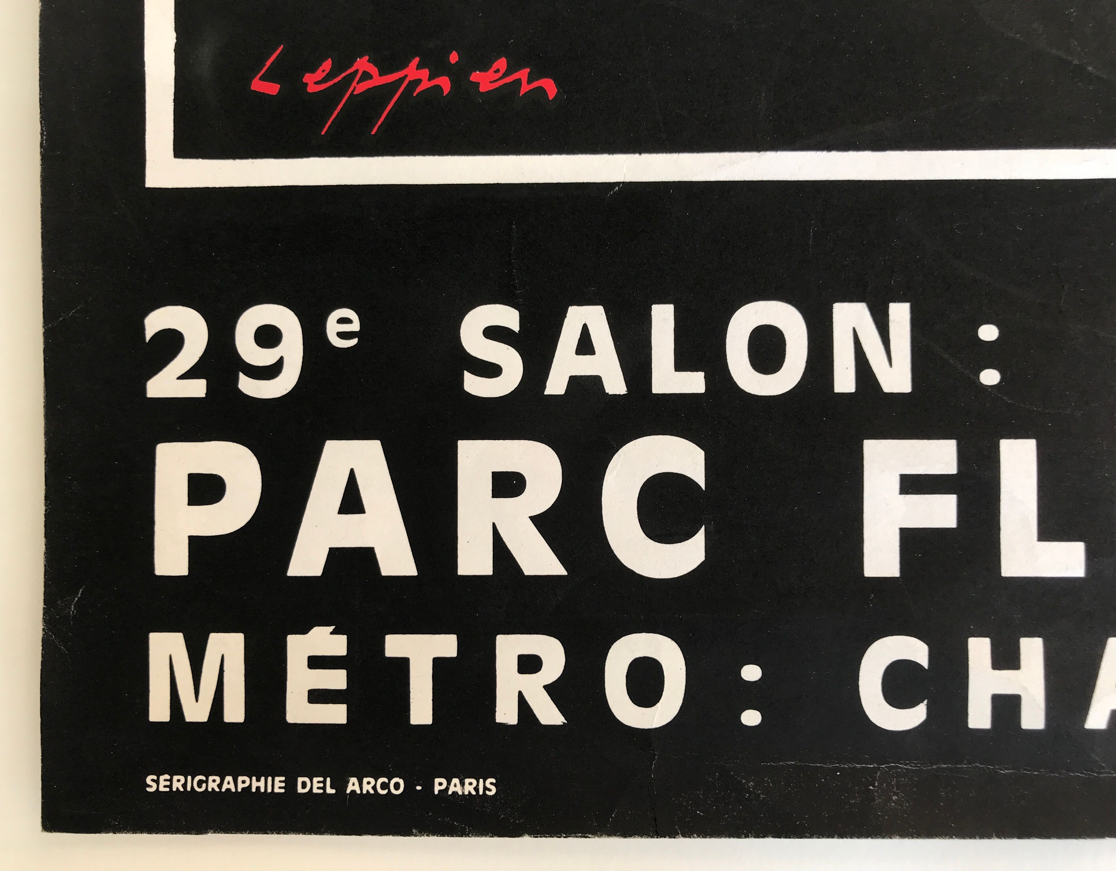Original exhibition poster by Jean LEPPIEN for the 29th Salon des Réalités nouvelles, 1975