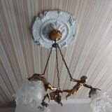 Bronze chandelier cherubs 3 fires , cherubs ( putti )