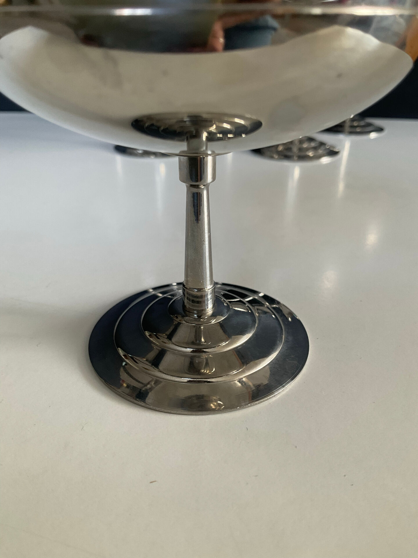 Set of 6 vintage stainless steel ice cream bowls
