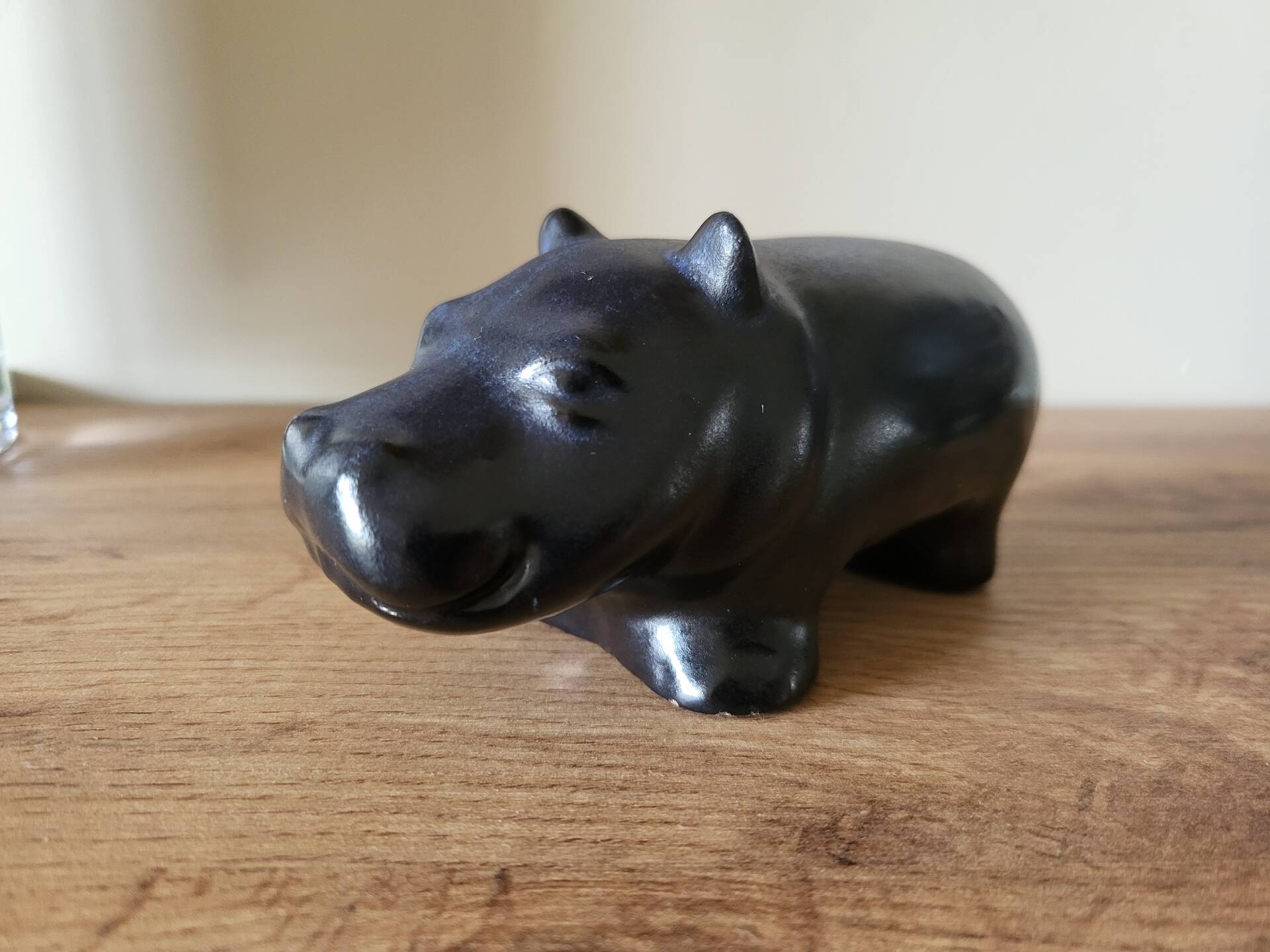 Uppsala ekeby, hippopotamus, mari simmulson, 1950s, figurine.
