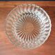 Transparent glass dessert service, vintage salad bowl France.