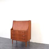 Secrétaire en teck danois du milieu du siècle par Gunnar Nielsen pour Tibergaard, années 1960.
