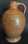 20th century stoneware carafe, salt stoneware, Perrine Léger, the workshop of the upper Gard