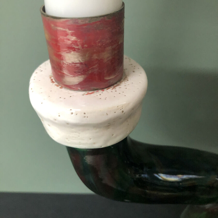 Vintage table lamp glass candles