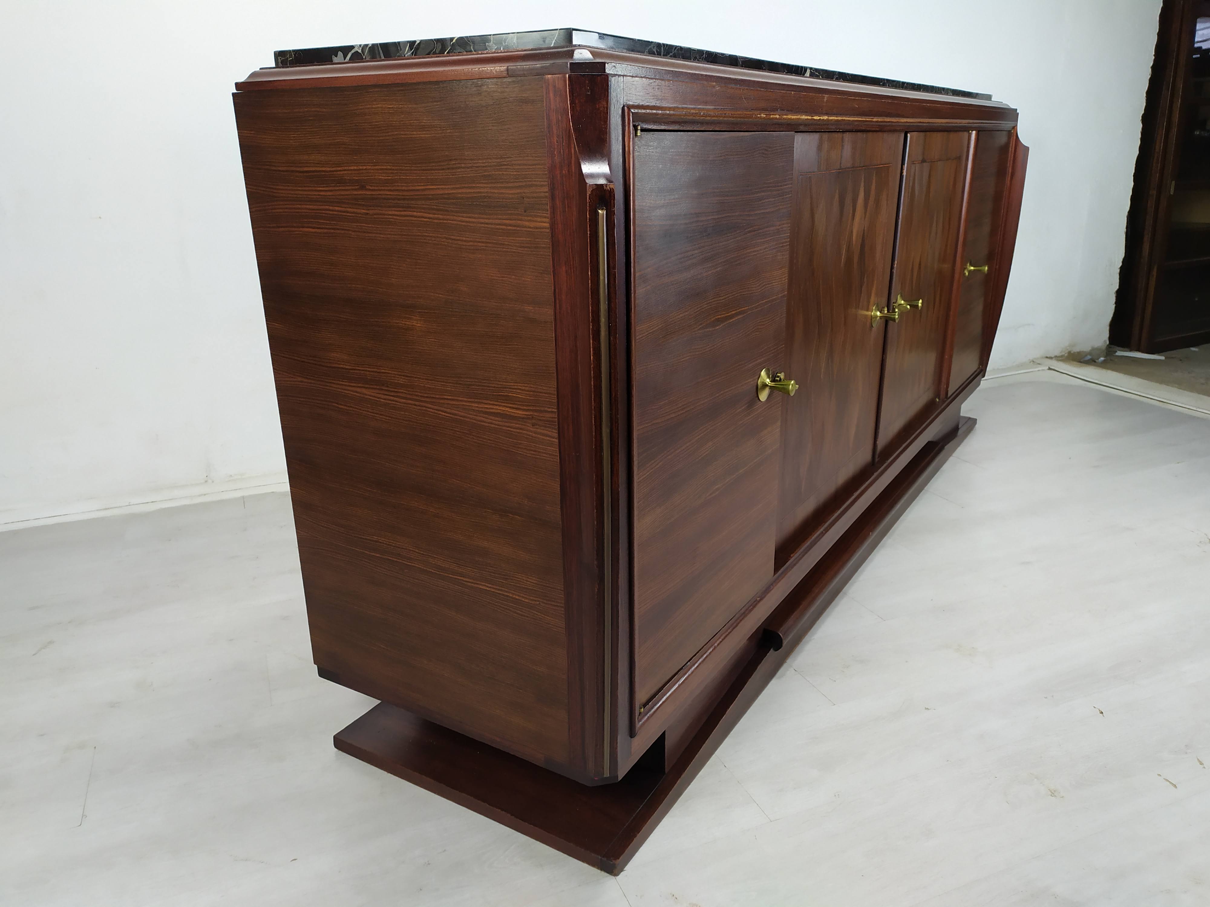 Enfilade art deco ebony of Macassar