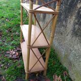 Bamboo and rattan shelf 50-60s