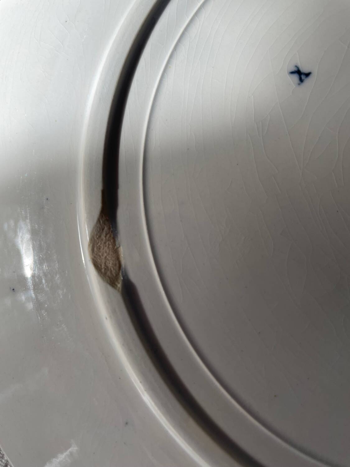 Flat plates and platter terre de fer sarreguemines uc flore model