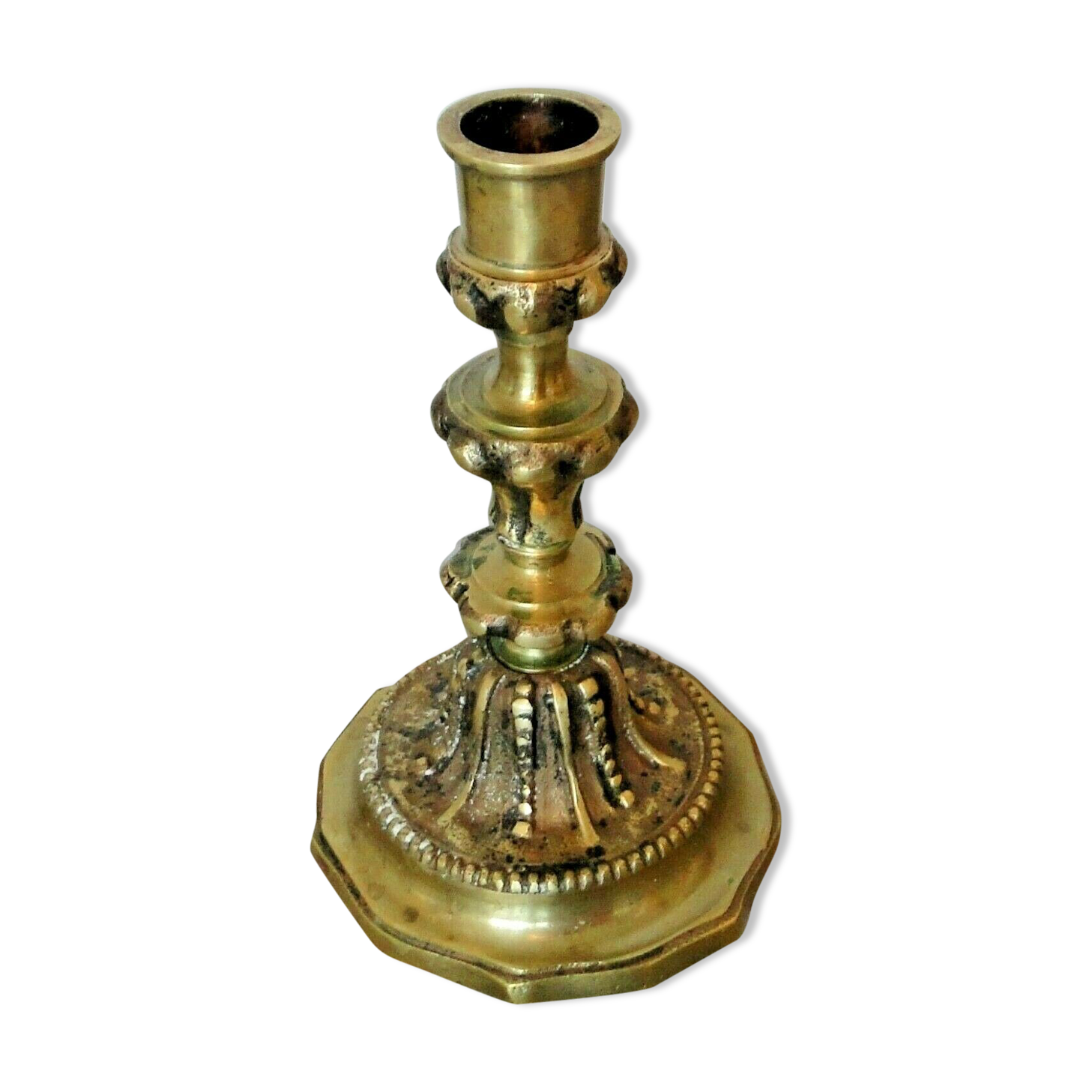 Golden bronze candlestick
