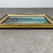 Marine painting by Désiré-Lucas, early 20th century, oil on canvas.