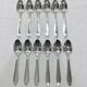 12 art deco mocha spoons made of silver metal