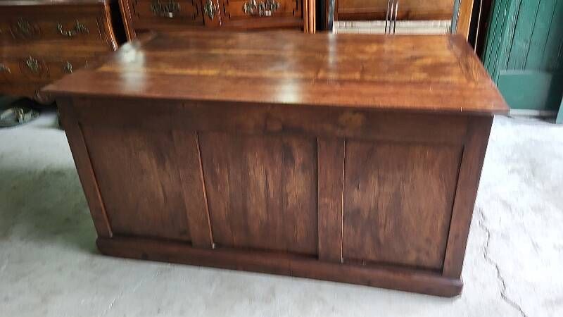 BUREAU A 9 TIROIRS EN NOYER 1900