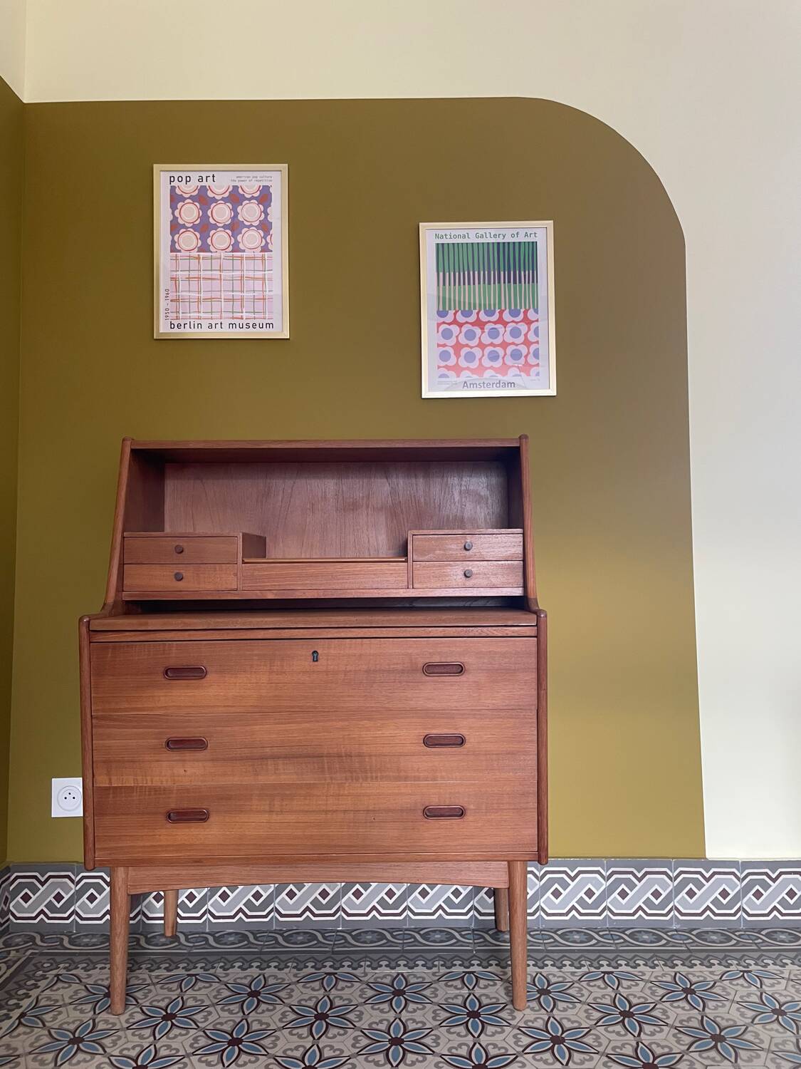 Scandinavian teak secretary – Arne Wahl Iversen – Denmark, 1960s