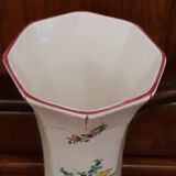 Vase Lunéville KG in painted ceramic enamelled decoration Lamppost