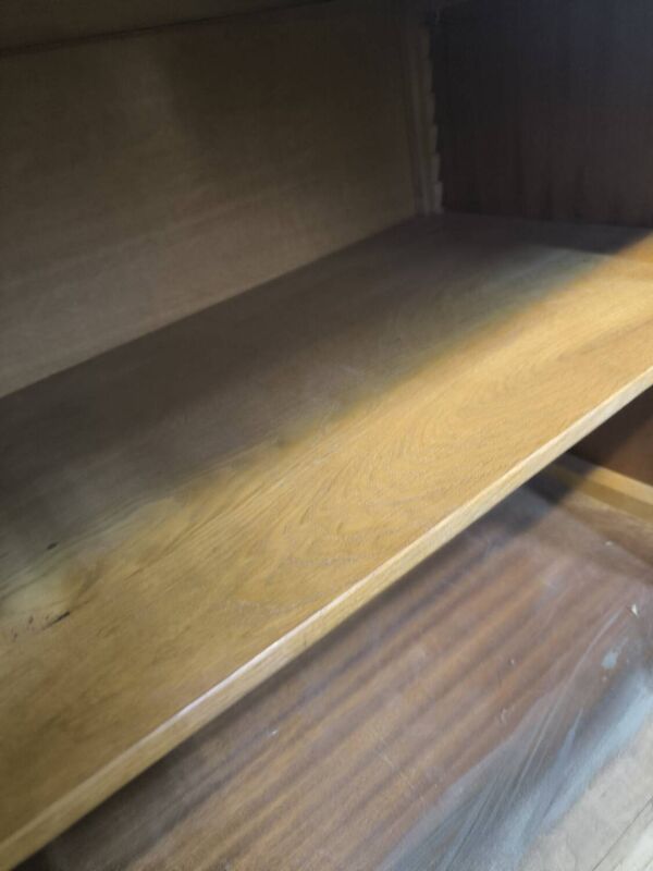Immense buffet en enfilade 1957 noyer massif naturel