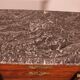 small jump commode in mahogany in Empire style