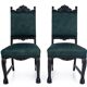 A pair of antique chairs on lion's paws, Western Europe, circa 1920.