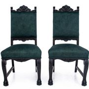 A pair of antique chairs on lion's paws, Western Europe, circa 1920.