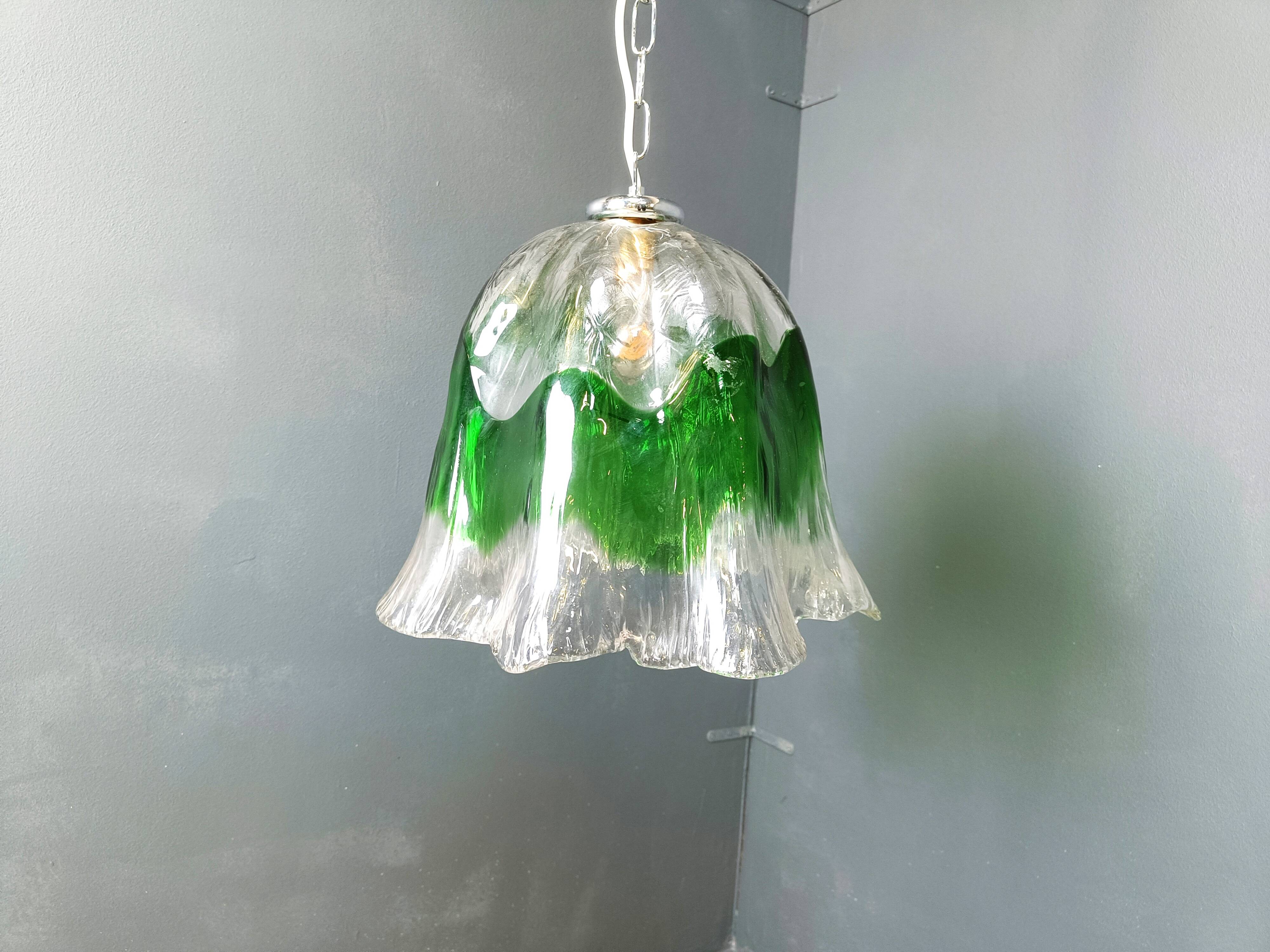 Vintage murano glass pendant light, for Mazzega, 1960s