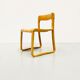 Lot de 4 chaises traîneau italiennes d'époque en hêtre contreplaqué moulé