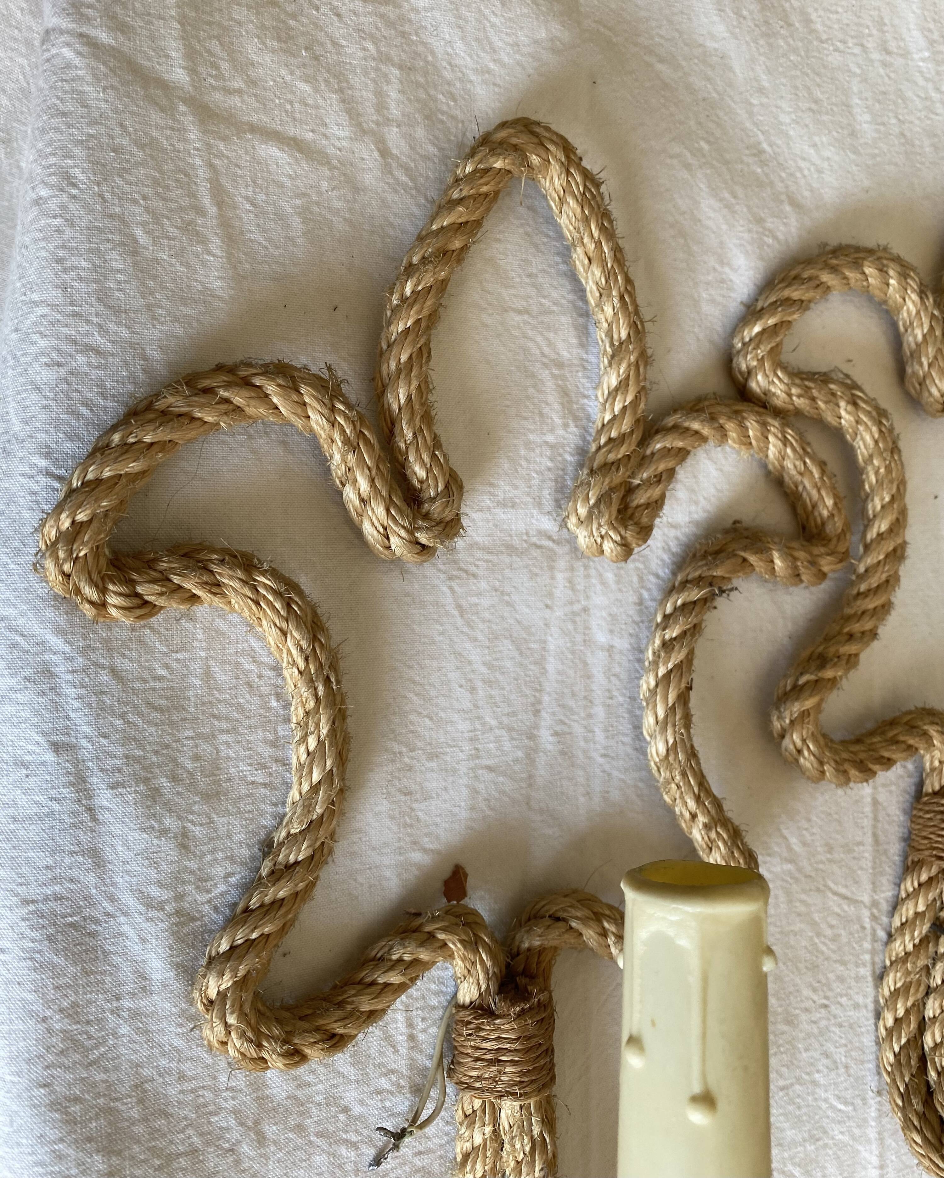 Paire de lampe d'appliques en corde audoux minet