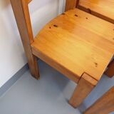 Set of 8 vintage Scandinavian chairs by Ilmari Tapiovaara for Asko in pine