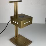 Lampe de bureau architecturale Bauhaus Art Déco en laiton, style Marcel Breuer