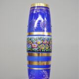 Hand-decorated glass vase
