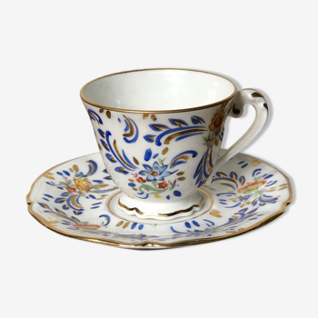 Coffee cup with its Limoges subcup