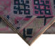 Hand-knotted wool turkish purple runner carpet 95 cm x 406 cm
