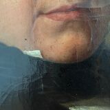 Antique original oil painting of a German opera tenor, large 19th century portrait