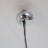 1970s Murano glass "Giglio" double dome pendant lamp by LAMPERTI