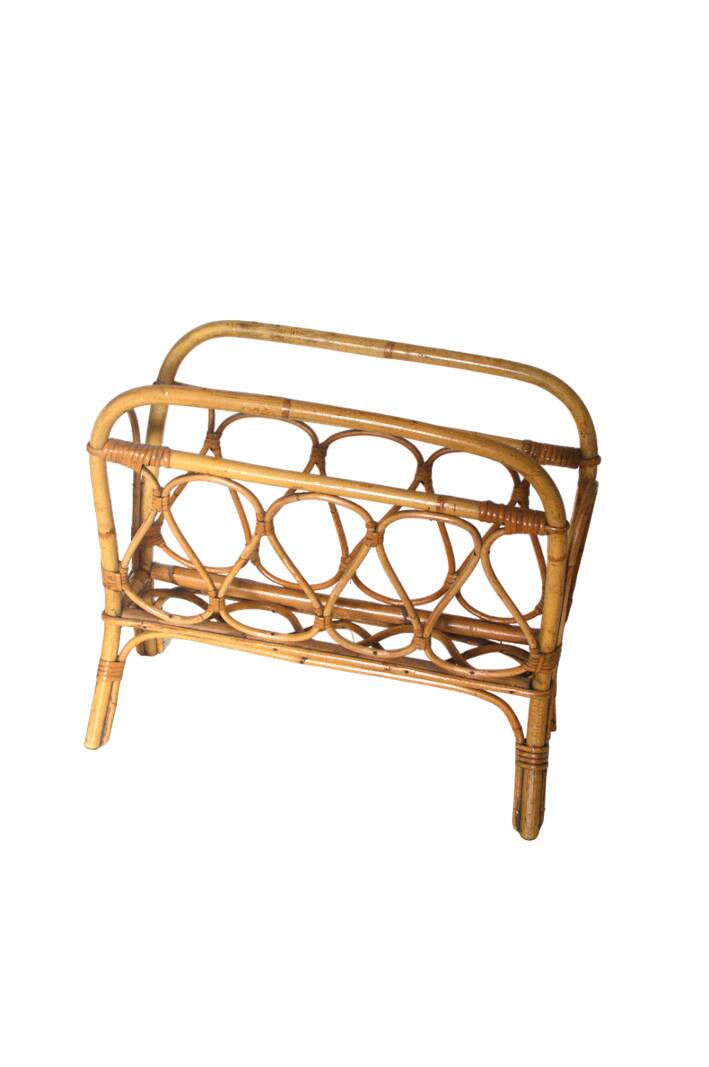 Rattan magazine rack