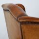 Beautiful and Comfortable Sheepskin Wingback Armchair with a Wonderful Patina