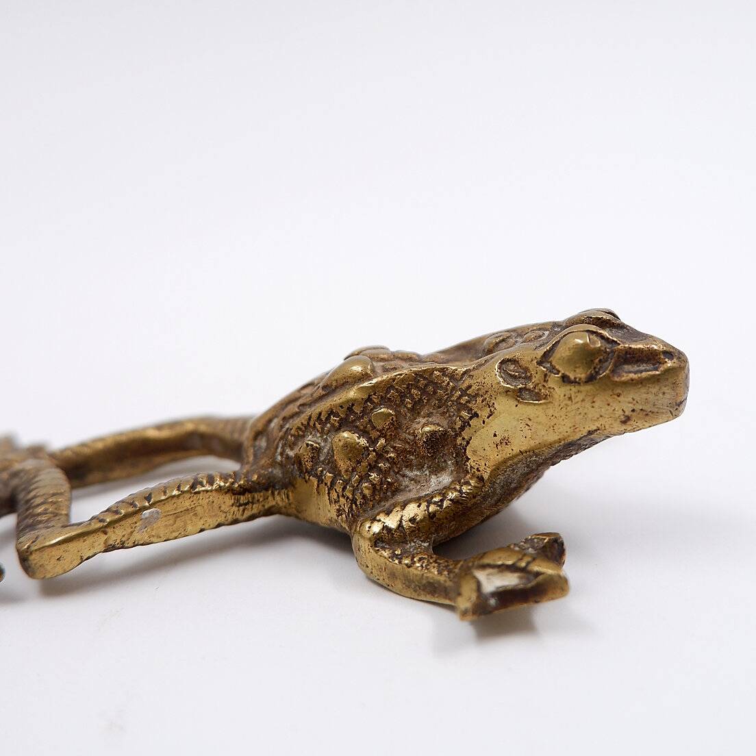 Vintage brass frog