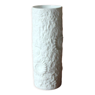 White bisque porcelain vase AK Kaiser, anniversary edition, vintage from the 1990s, marked