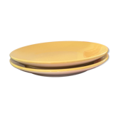 Lot de 2 assiettes à dessert jaunes
