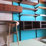 Rosewood bookcase with shelving and box system. Kai Kristensen, Denmark 1960